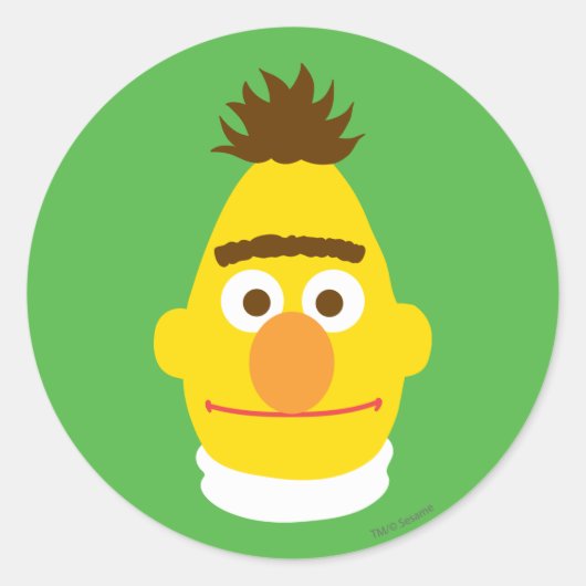 Bert Gezicht Ronde Sticker (Voorkant)