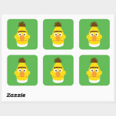 Bert Gezicht Vierkante Sticker (Vel)