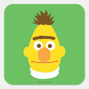 Bert Gezicht Vierkante Sticker