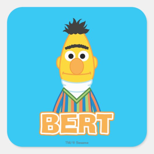 Bert Klassieke Stijl Vierkante Sticker (Voorkant)