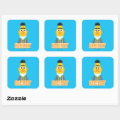 Bert Klassieke Stijl Vierkante Sticker (Vel)