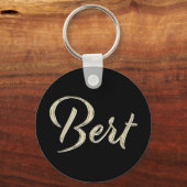 Bert Name whitegold Button Schlüsselanhänger Sleutelhanger (Voorkant)