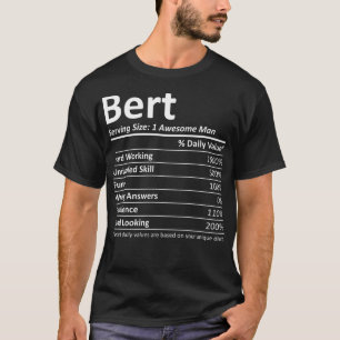 BERT Nutrition Funny Birthday Persoonlijke naam Gi T-shirt