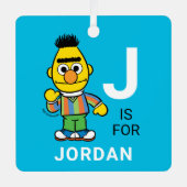 Bert | Persoonlijke naam met foto Metalen Ornament (Voorkant)