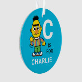 Bert | Persoonlijke naam met fotoversiering Ornament (voorkant)