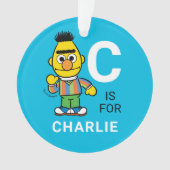 Bert | Persoonlijke naam met fotoversiering Ornament (voorkant)