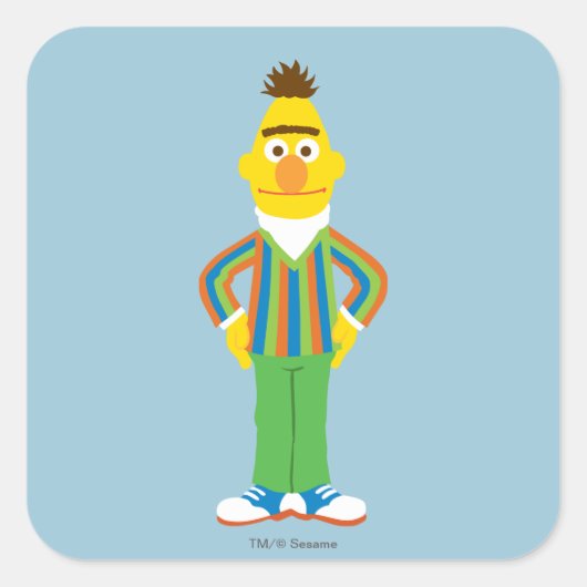 Bert Standing Vierkante Sticker (Voorkant)