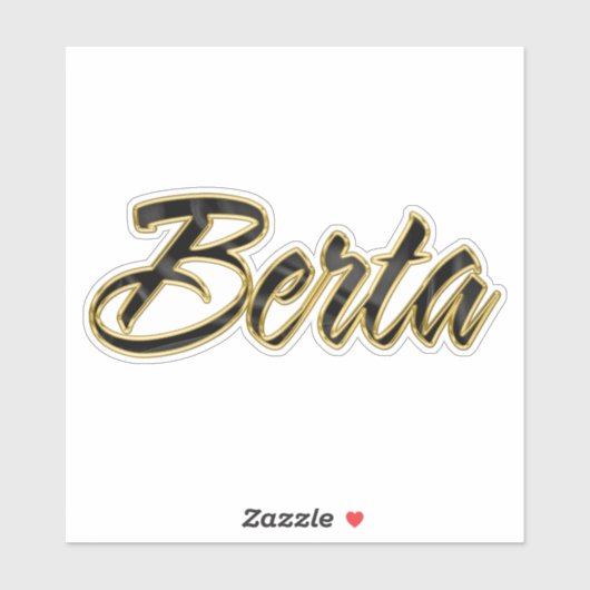 Berta black gold Lettering Aufkleber Sticker (Vel)