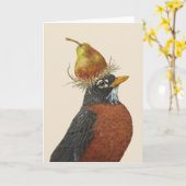 Berta de robin card kaart (Gele Bloem)