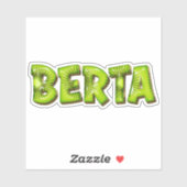 Berta Name Kiwi Design Aufkleber Sticker (Vel)
