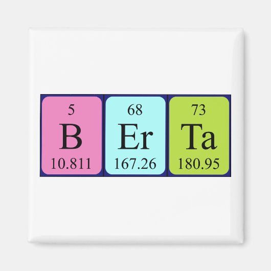 Berta periodieke lijstnaam magnet (Voorkant)