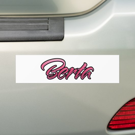 Berta-roze Aufkleber-Sticker Bumpersticker (Op auto)