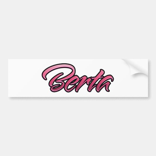 Berta-roze Aufkleber-Sticker Bumpersticker (Voorkant)