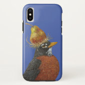 Berta the robin Tough iPhone X Hoesje (Achterkant)