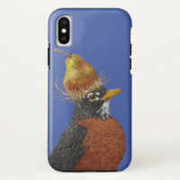 Berta the robin Tough iPhone X Hoesje