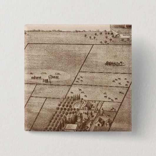 Bertch ranch vierkante button 5,1 cm (Voorkant)