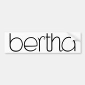 Bertha Black Bumpersticker (Voorkant)