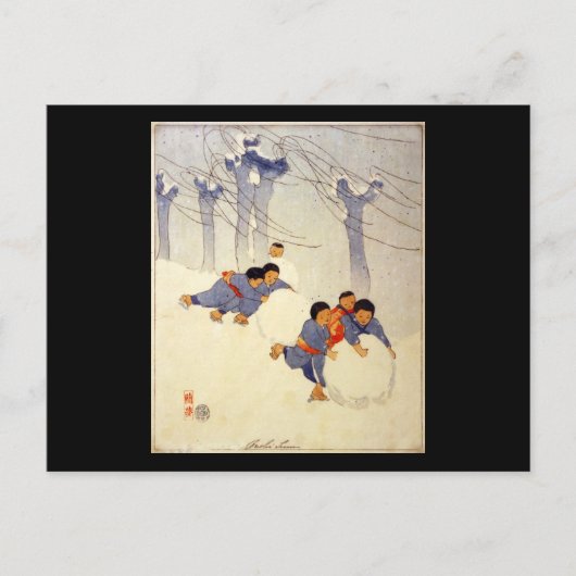 Bertha Boynton Lum Snowballen Briefkaart (Voorkant)