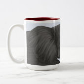 Bertha de Schattige olifant en Schattigee lievehee Tweekleurige Koffiemok (Links)