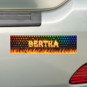 Bertha echt brand- en vlammenbumperontwerp bumpersticker (Op auto)