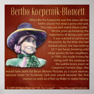 Bertha Kaepernik-Blancett Poster