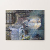 Bertha Wegmann - vrouw die in het binnenland naait Legpuzzel (Horizontaal)