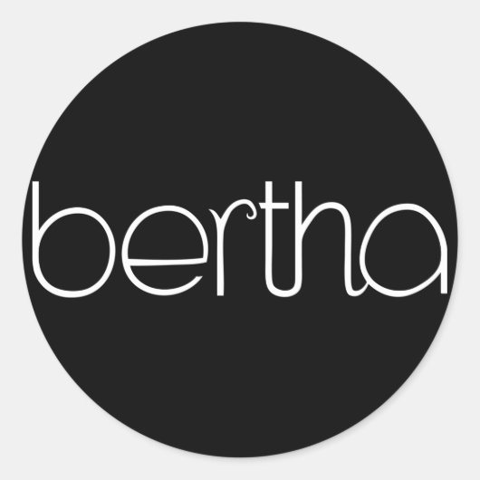 Bertha witte Sticker (Voorkant)