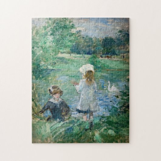 Berthe Morisot - Aan de rand van een meer Legpuzzel (Verticaal)