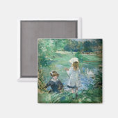 Berthe Morisot - Aan de rand van een meer Magneet (Voorkant / Achterkant)