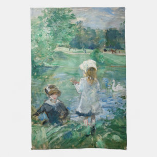 Berthe Morisot - Aan de rand van het meer / Au bor Theedoek
