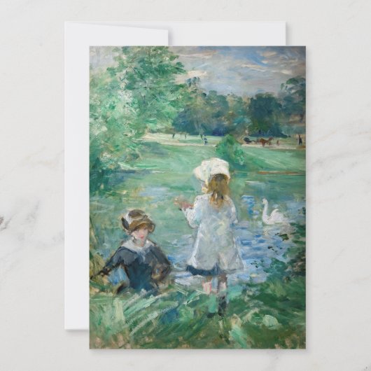 Berthe Morisot - Aan een meer Bedankkaart (Voorkant)