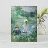 Berthe Morisot - Aan een meer Bedankkaart (Staand voorkant)