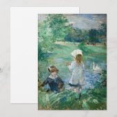 Berthe Morisot - Aan een meer Bedankkaart (Voorkant / Achterkant)