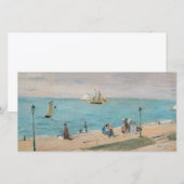 Berthe Morisot - Aan het strand, Les Petites-Dalle Bedankkaart (Voorkant / Achterkant)