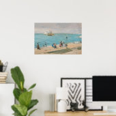 Berthe Morisot - Aan het strand, Les Petites-Dalle Poster (Thuiskantoor)