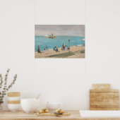 Berthe Morisot - Aan het strand, Les Petites-Dalle Poster (Keuken)