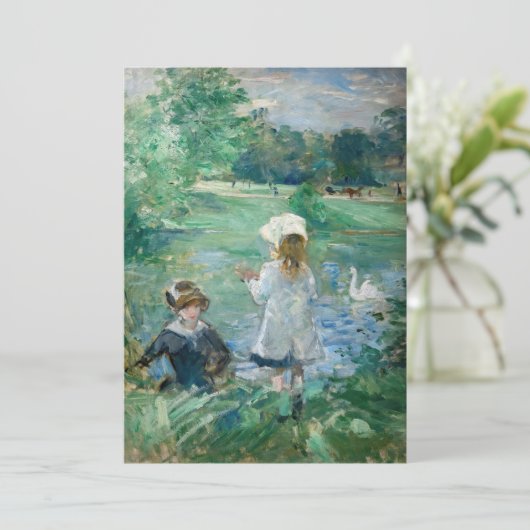 Berthe Morisot - Beside a Lake Bedankkaart (Staand voorkant)