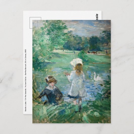 Berthe Morisot - Beside a Lake Briefkaart (Voorkant / Achterkant)