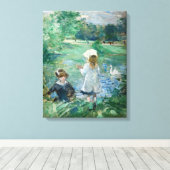 Berthe Morisot - Beside a Lake Canvas Afdruk (Insitu (Houten vloer))