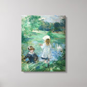 Berthe Morisot - Beside a Lake Canvas Afdruk (Voorkant)