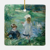 Berthe Morisot - Beside a Lake Keramisch Ornament (Achterkant)