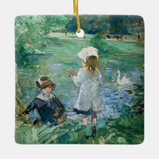 Berthe Morisot - Beside a Lake Keramisch Ornament (Voorkant)