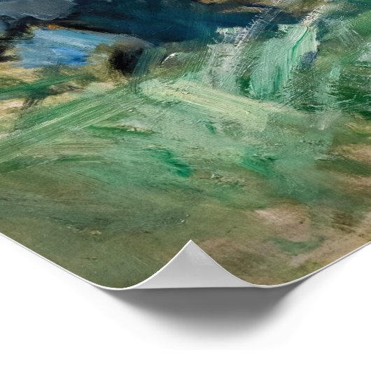 Berthe Morisot - Beside a Lake Poster (Hoek)