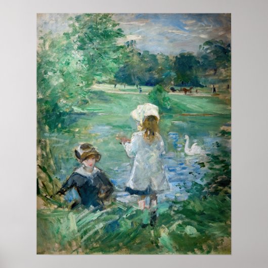 Berthe Morisot - Beside a Lake Poster (Voorkant)