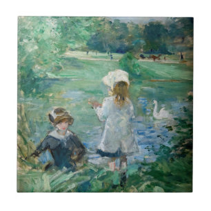 Berthe Morisot - Beside a Lake Tegeltje
