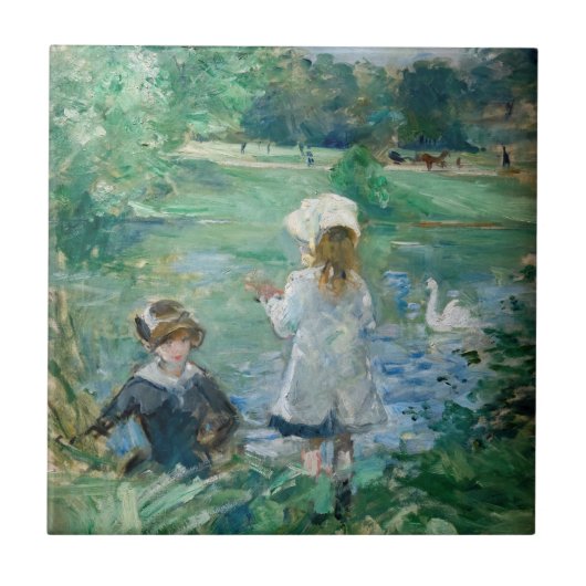 Berthe Morisot - Beside a Lake Tegeltje (Voorkant)