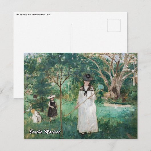 Berthe Morisot - De Butterfly Hunt Briefkaart (Voorkant / Achterkant)