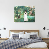 Berthe Morisot - De Butterfly Hunt Canvas Afdruk (Insitu (Slaapkamer))
