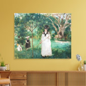 Berthe Morisot - De Butterfly Hunt Canvas Afdruk (Insitu (Woonkamer))