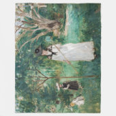 Berthe Morisot - De Butterfly Hunt Fleece Deken (Voorkant)